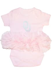 Oklahoma Sooners Baby Pink Tutu Short Sleeve One Piece