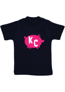 Kansas City Toddler Navy Blue Pig Short Sleeve T Shirt