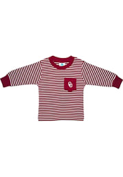 Oklahoma Sooners Baby Crimson Pocket Long Sleeve T-Shirt