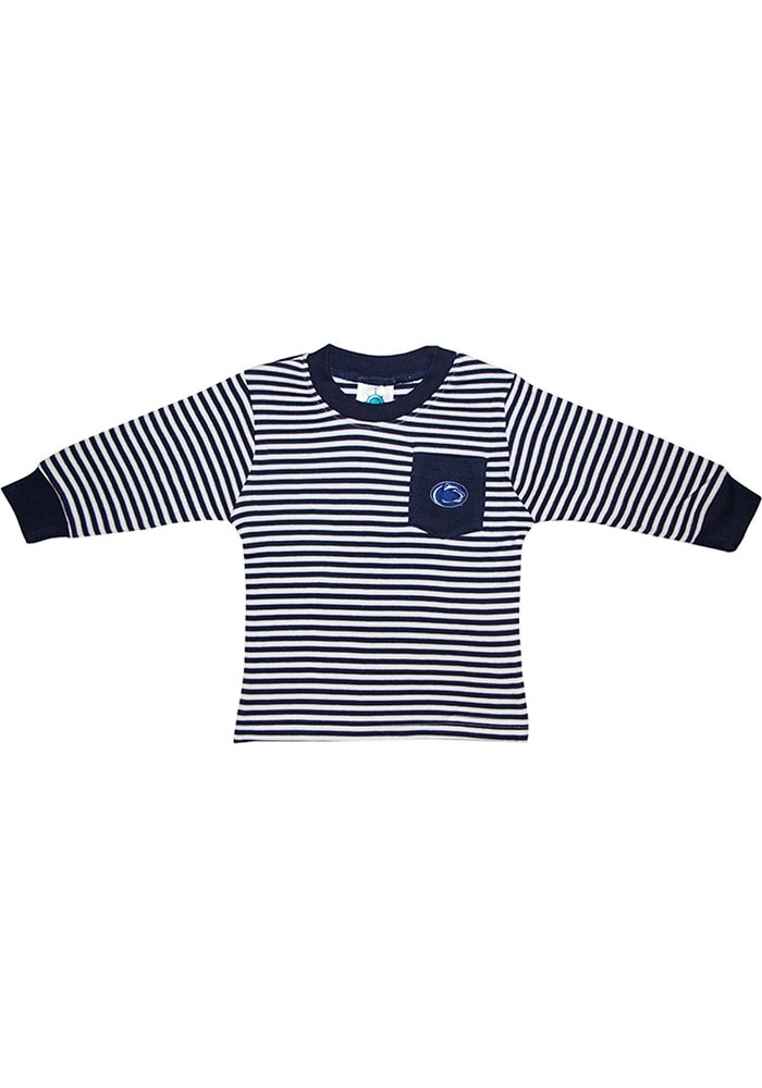 Penn State Nittany Lions Toddler Navy Blue Striped Pocket Long Sleeve T-Shirt
