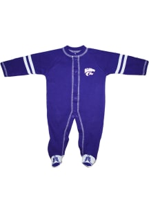K-State Wildcats Baby Purple Sports Shoe Loungewear One Piece Pajamas