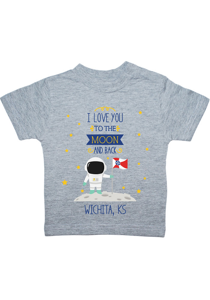 Wichita Toddler Grey To the Moon and Back Short Sleeve T Shirt