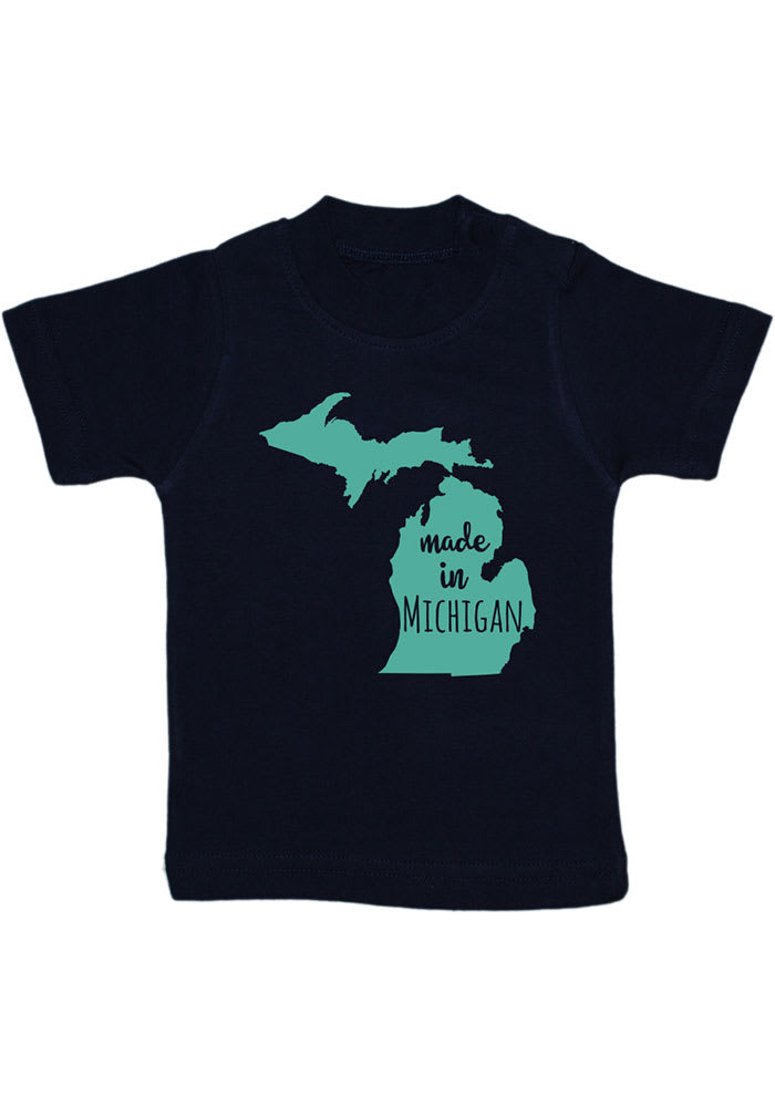 Michigan Toddler Navy Blue Made In Short Sleeve T Shirt