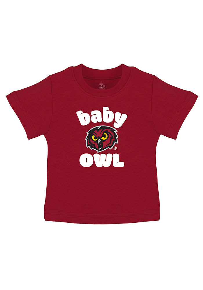 Temple Owls Infant Baby Mascot Short Sleeve T-Shirt Red