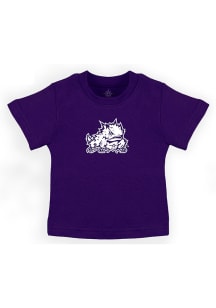 TCU Horned Frogs Infant Primary Logo Short Sleeve T-Shirt Purple