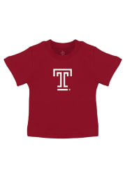 Temple Owls Infant Primary Logo Short Sleeve T-Shirt Red