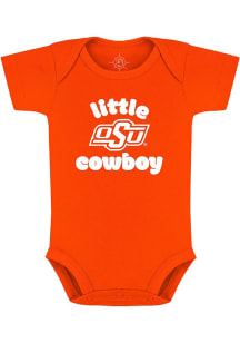 Oklahoma State Cowboys Baby Orange Baby Mascot Short Sleeve One Piece