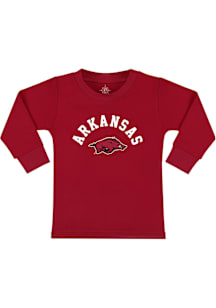 Arkansas Razorbacks Toddler Cardinal Arch Mascot Long Sleeve T-Shirt