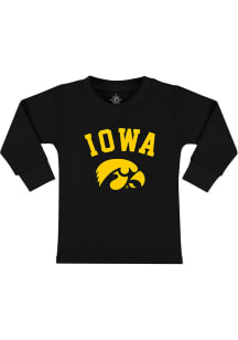 Iowa Hawkeyes Toddler Black Arch Mascot Long Sleeve T-Shirt