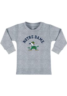 Notre Dame Fighting Irish Toddler Grey Arch Mascot Long Sleeve T-Shirt