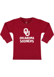 Oklahoma Sooners Toddler Crimson Playful Long Sleeve T-Shirt