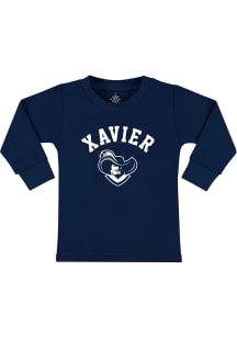 Xavier Musketeers Toddler Navy Blue Arch Mascot Long Sleeve T-Shirt