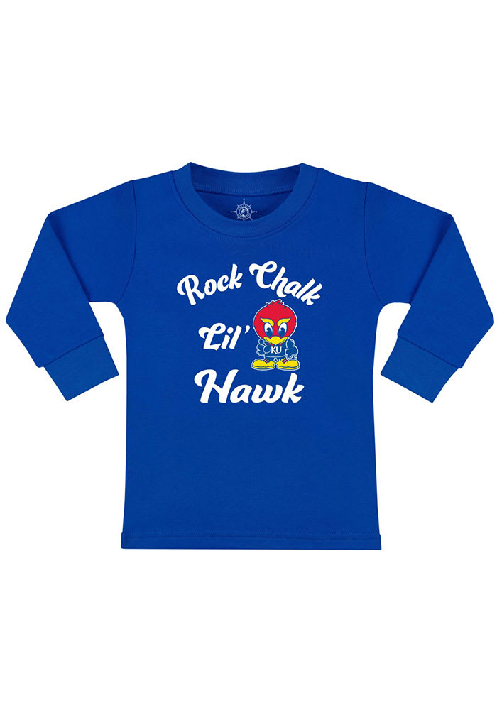 Kansas Jayhawks Toddler Blue Team Chant Long Sleeve T-Shirt