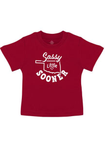 Oklahoma Sooners Toddler Girls Crimson Sassy Sooner Short Sleeve T-Shirt