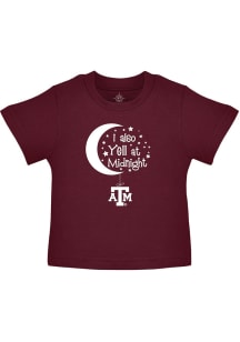 Texas A&amp;M Aggies Infant Yell At Midnight Short Sleeve T-Shirt Maroon