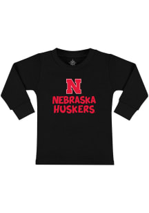Nebraska Cornhuskers Toddler Black Playful Long Sleeve T-Shirt