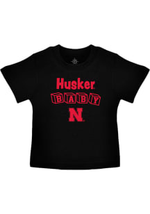 Infant Black Nebraska Cornhuskers Primary Logo Short Sleeve T-Shirt