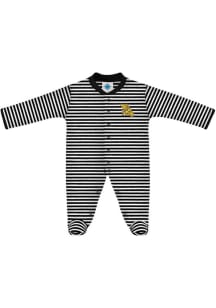 Missouri Western Griffons Baby Black Striped Footed Loungewear One Piece Pajamas