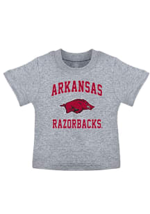 Arkansas Razorbacks Toddler Grey No 1 Design Short Sleeve T-Shirt