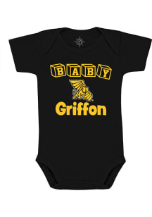 Missouri Western Griffons Baby Black Block Baby Mascot Short Sleeve One Piece