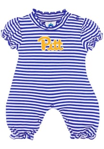 Pitt Panthers Baby Blue Bubble Romper Short Sleeve One Piece