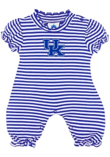 Kentucky Wildcats Baby Blue Striped Puff Sleeve Short Sleeve One Piece