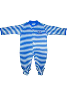 Kentucky Wildcats Baby Blue Striped Loungewear One Piece Pajamas