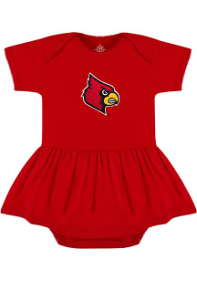 Louisville Cardinals Baby Girls Red Picot Short Sleeve Dress