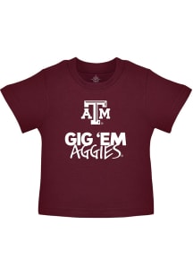 Texas A&amp;M Aggies Toddler Maroon Gig Em Short Sleeve T-Shirt