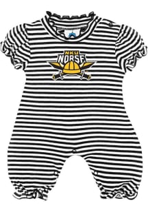Northern Kentucky Norse Baby Black Striped Puff Sleeve Short Sleeve One Piece