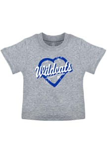 Kentucky Wildcats Toddler Girls Grey Airbrush Heart Short Sleeve T-Shirt