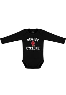 Iowa State Cyclones Baby Black Newest Cyclone Long Sleeve One Piece