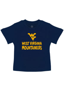 West Virginia Mountaineers Toddler Navy Blue Playful Short Sleeve T-Shirt
