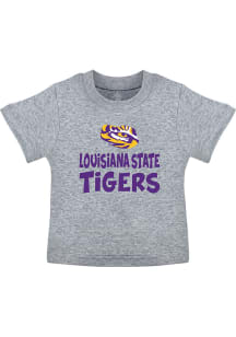 LSU Tigers Toddler Grey Playful Short Sleeve T-Shirt