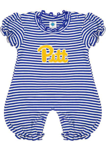 Pitt Panthers Baby Blue Bubble Romper Short Sleeve One Piece