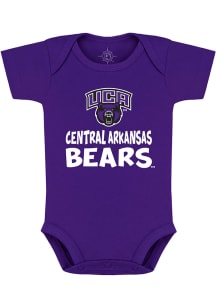 Central Arkansas Bears Baby Purple Playful Short Sleeve One Piece