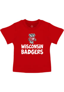 Wisconsin Badgers Toddler Red Playful Short Sleeve T-Shirt