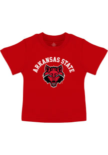 Arkansas State Red Wolves Toddler Red Arch Mascot Short Sleeve T-Shirt