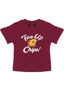 Central Michigan Chippewas Toddler Maroon Fire Up Short Sleeve T-Shirt