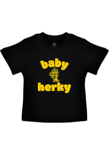 Iowa Hawkeyes Toddler Black Baby Mascot Short Sleeve T-Shirt