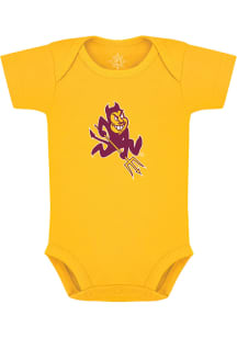 Arizona State Sun Devils Baby Gold SPARKY Short Sleeve One Piece