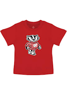 Wisconsin Badgers Toddler Red Primary Logo Short Sleeve T-Shirt