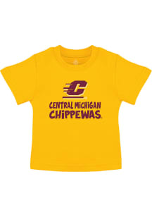 Central Michigan Chippewas Toddler Gold Playful Short Sleeve T-Shirt