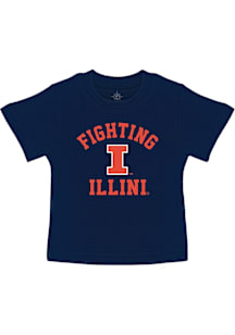 Illinois Fighting Illini Toddler Navy Blue Team Chant Short Sleeve T-Shirt