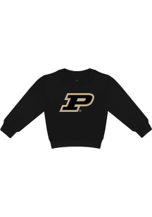 Toddler Black Purdue Boilermakers Primary Logo Long Sleeve Crew Sweatshirt