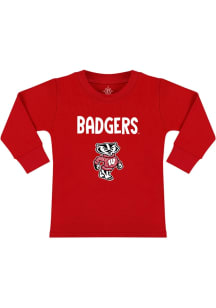 Wisconsin Badgers Toddler Red Primary Logo Long Sleeve T-Shirt