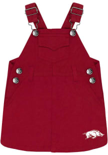 Arkansas Razorbacks Baby Girls Cardinal Jumper Short Sleeve Dress