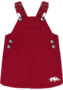 Arkansas Razorbacks Toddler Girls Cardinal Jumper Short Sleeve Dress