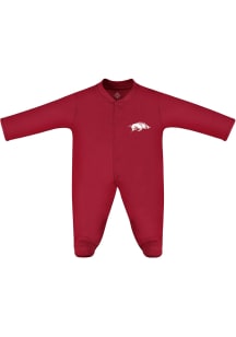 Arkansas Razorbacks Baby Cardinal Footed Loungewear One Piece Pajamas