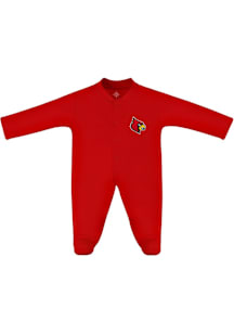 Louisville Cardinals Baby Red Footed Loungewear One Piece Pajamas